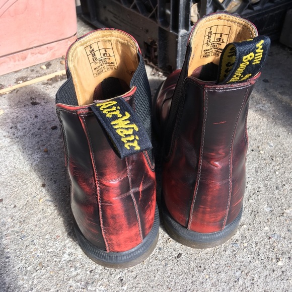 Doc Martens oxblood burgundy flora chelsea boots - Picture 3 of 8